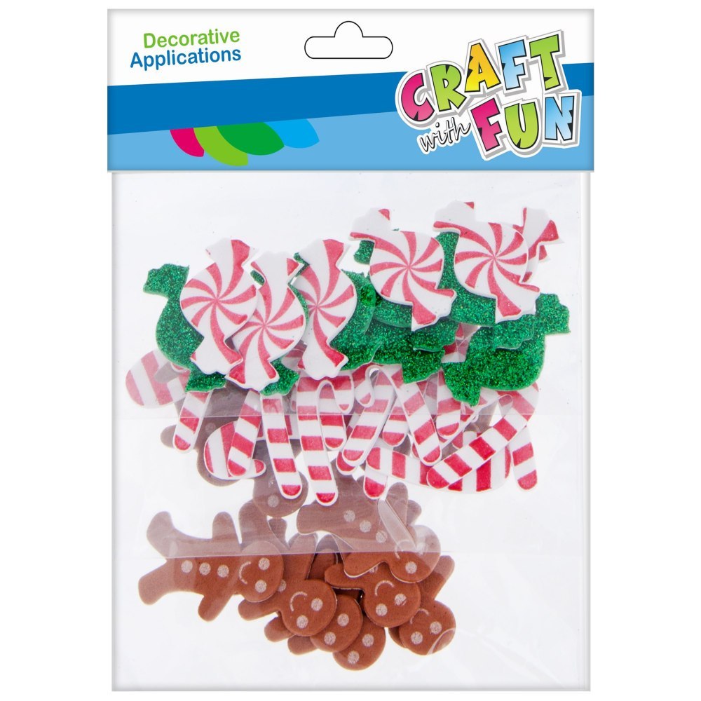 ADHESIVOS DE GOMA DE NAVIDAD GALLETAS DE NAVIDAD CRAFT WITH FUN 463715